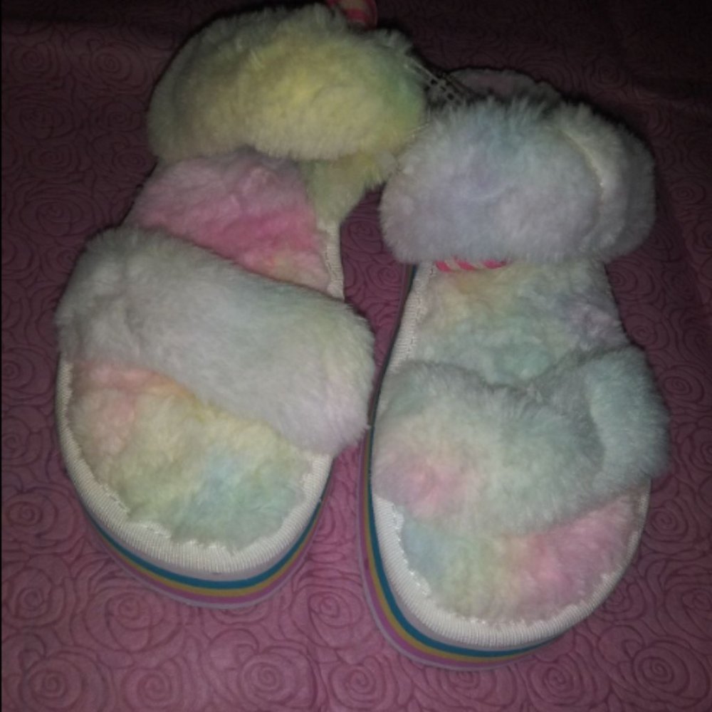 SOLD-pastel Rainbow Platform Sandals - Picture 3 of 7